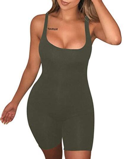 Fashion Ladies Solid Color One-piece Shorts