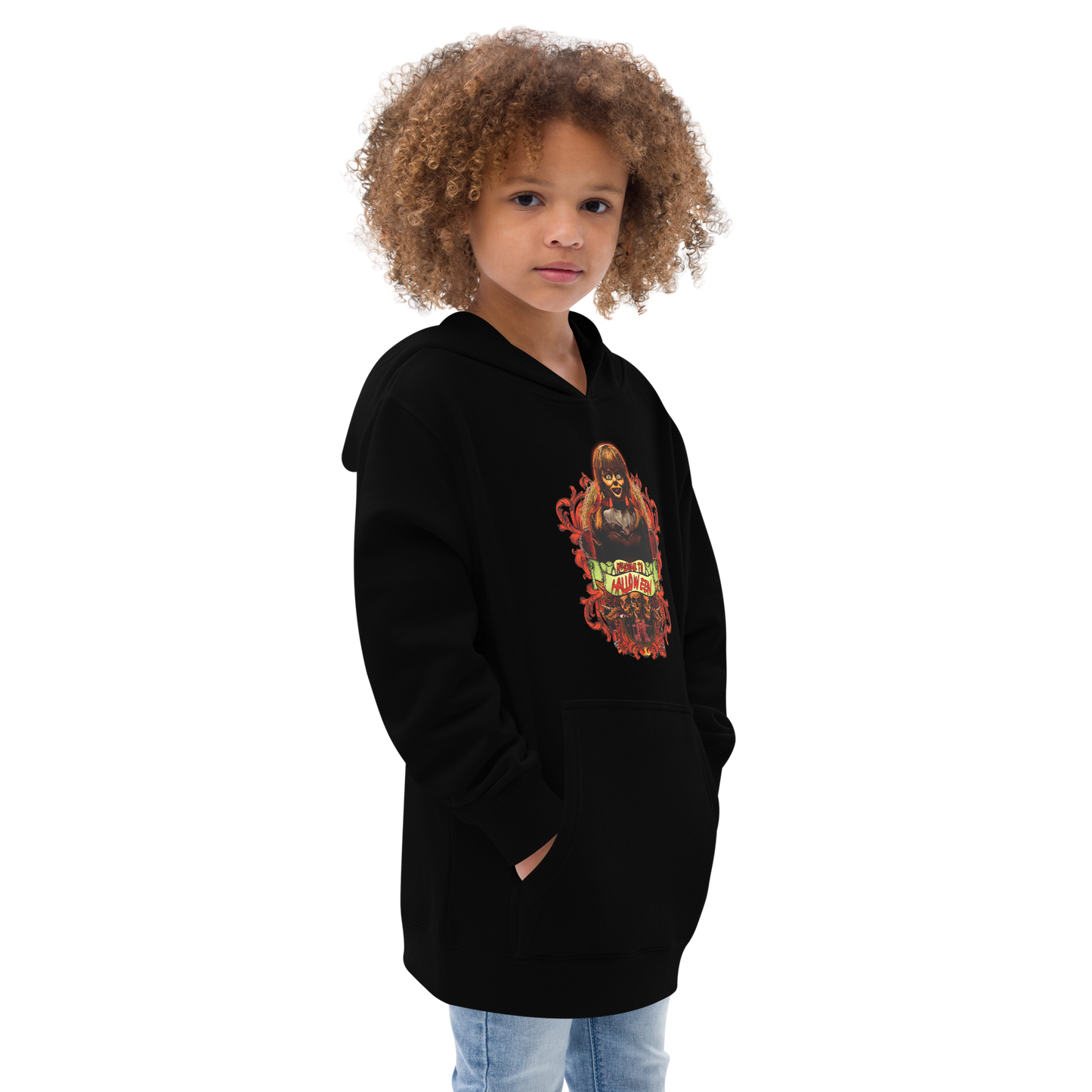 Kids fleece Halloween Annabelle hoodie