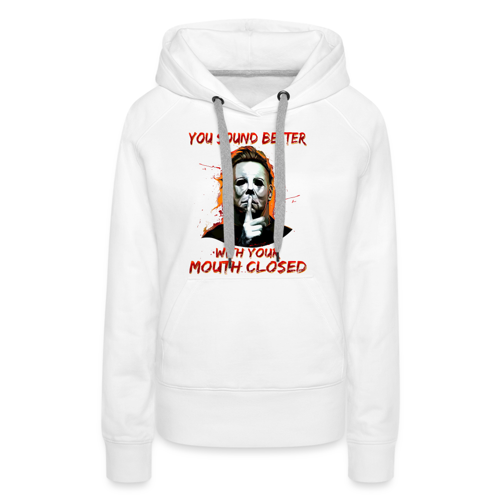 Women’s Myers Halloween Hoodie - white