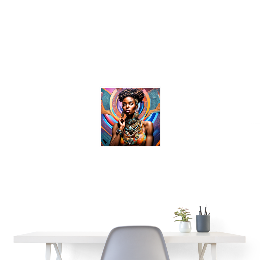 Dynamic Queen Poster - white