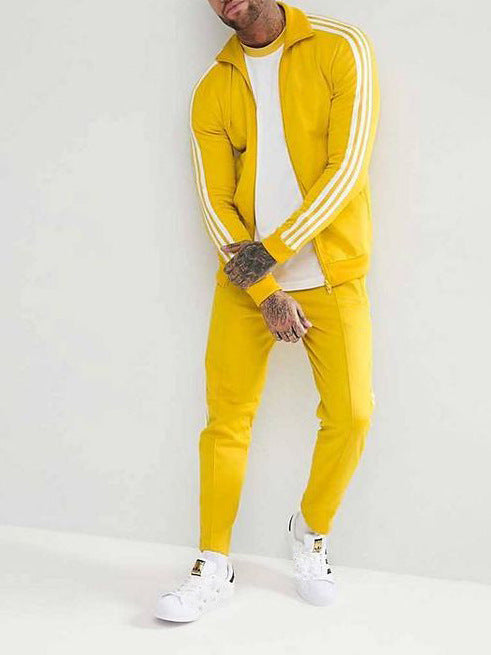 Patchwork Hip Hop Casual Men's Set
