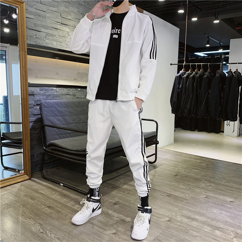 Patchwork Hip Hop Casual Men's Set