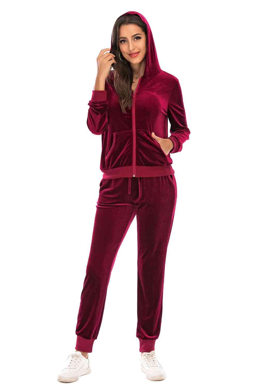 Zip-Up Pants Set