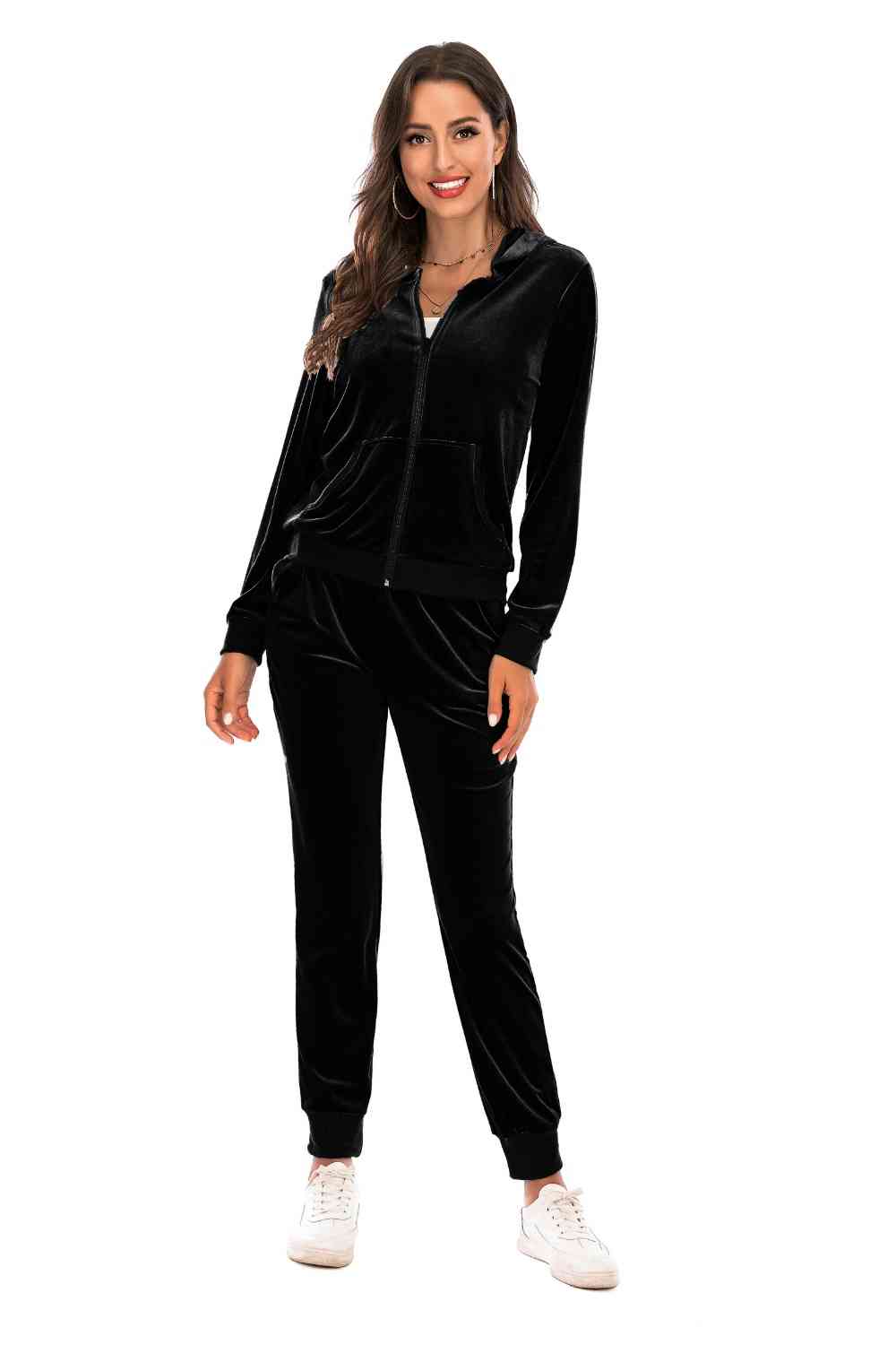 Zip-Up Pants Set