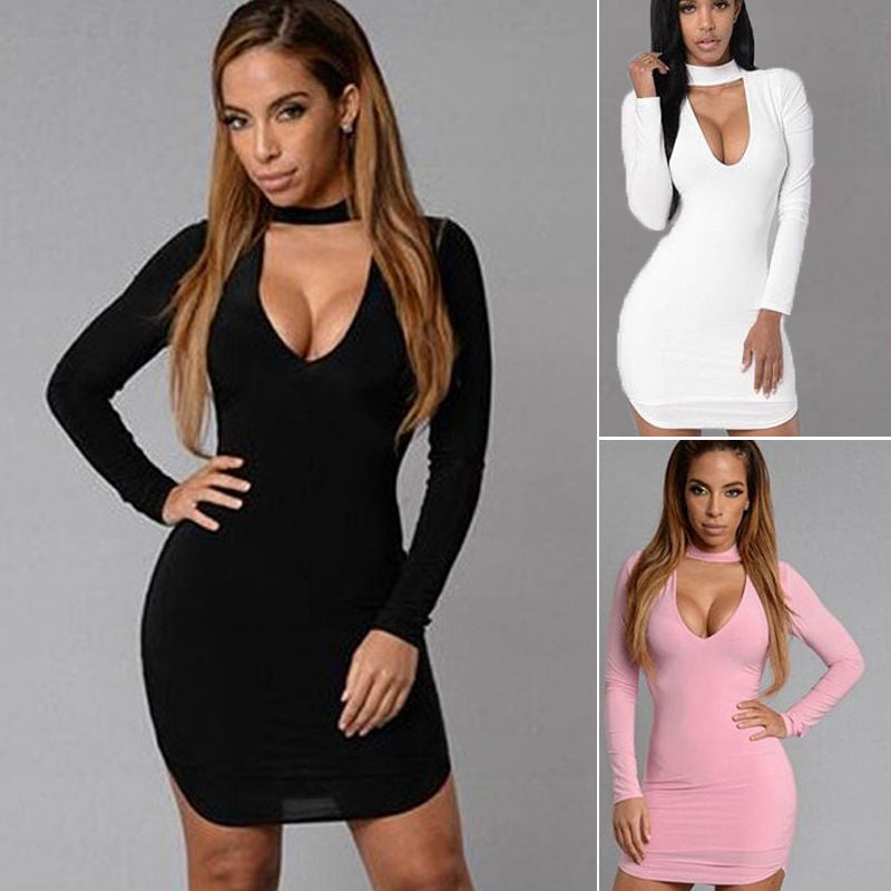 V sexy cocktail dress