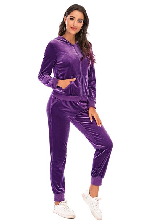 Zip-Up Pants Set