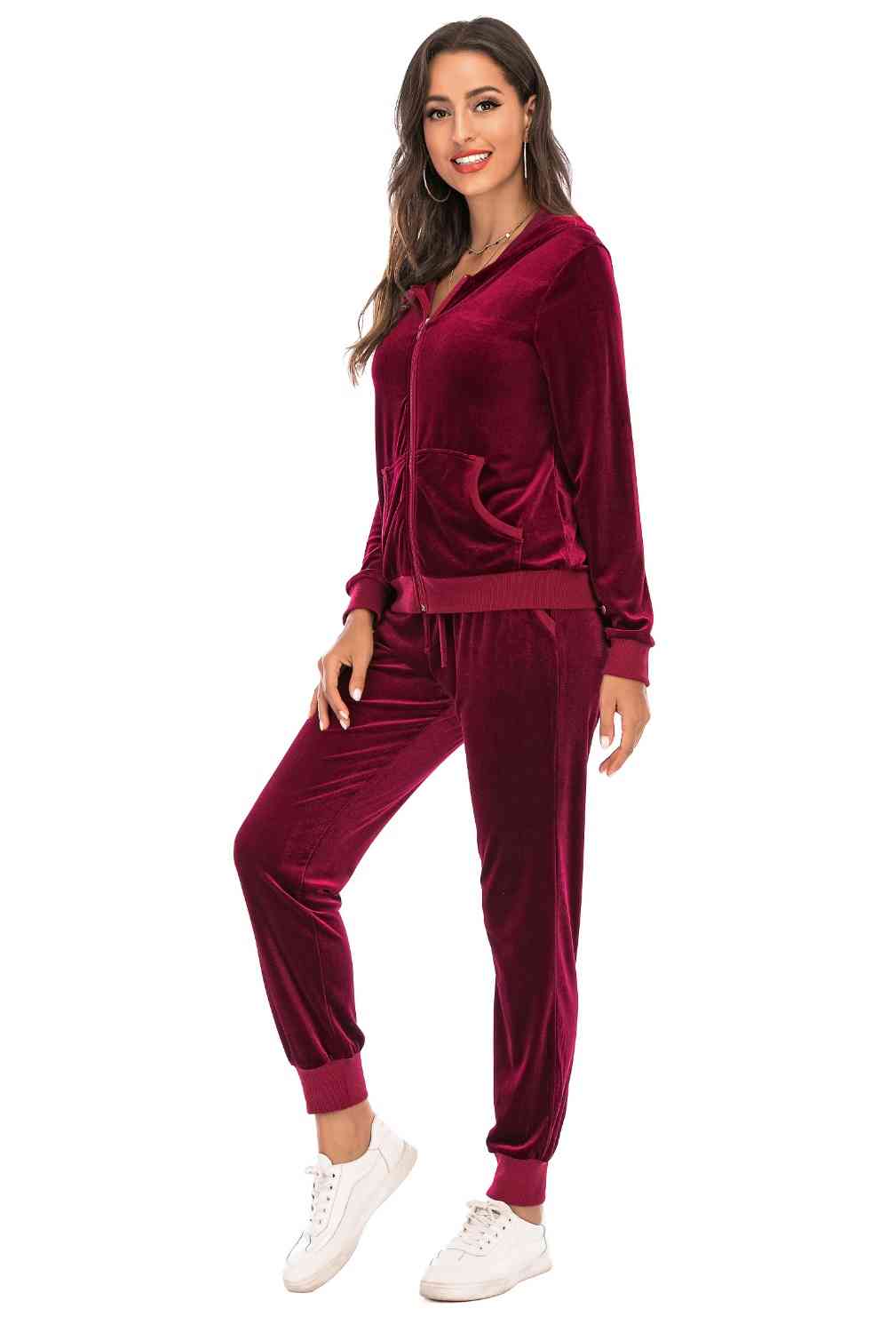 Zip-Up Pants Set
