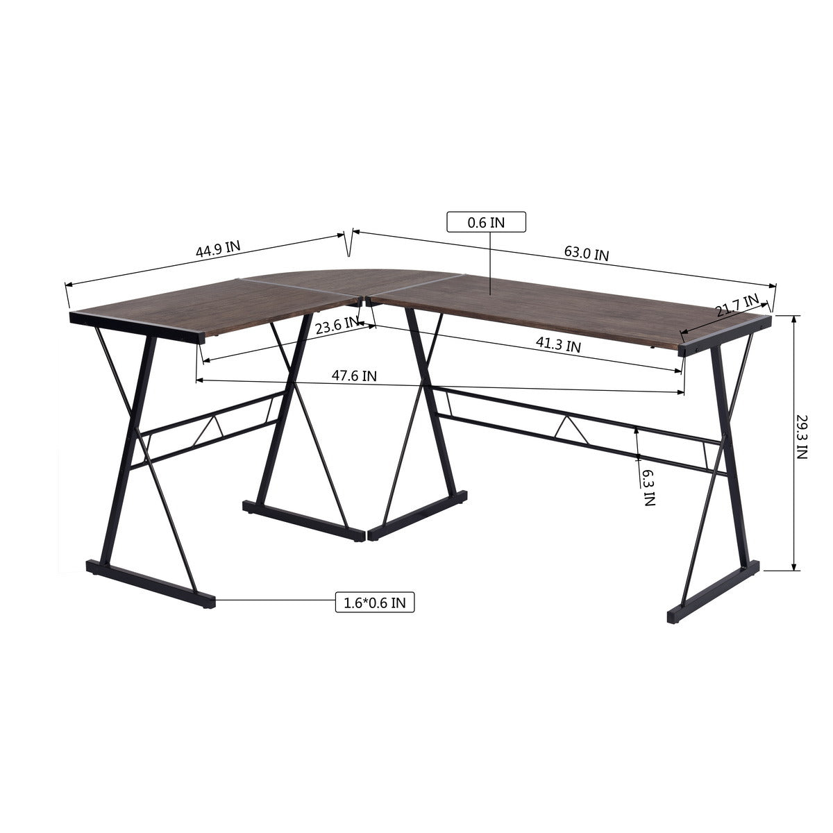 L-shaped Desk Modern Compute Corner Desk Home Office Gaming Desk