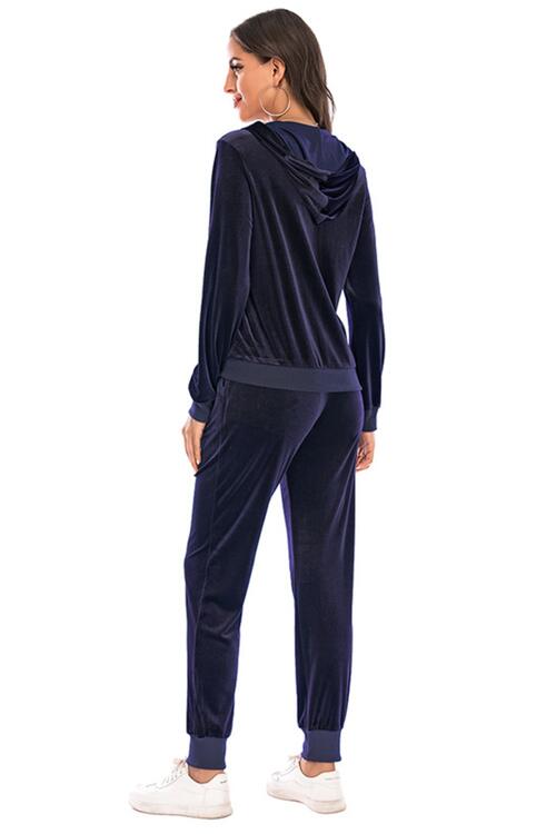 Zip-Up Pants Set