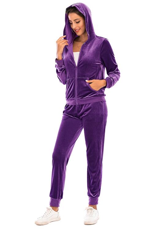Zip-Up Pants Set