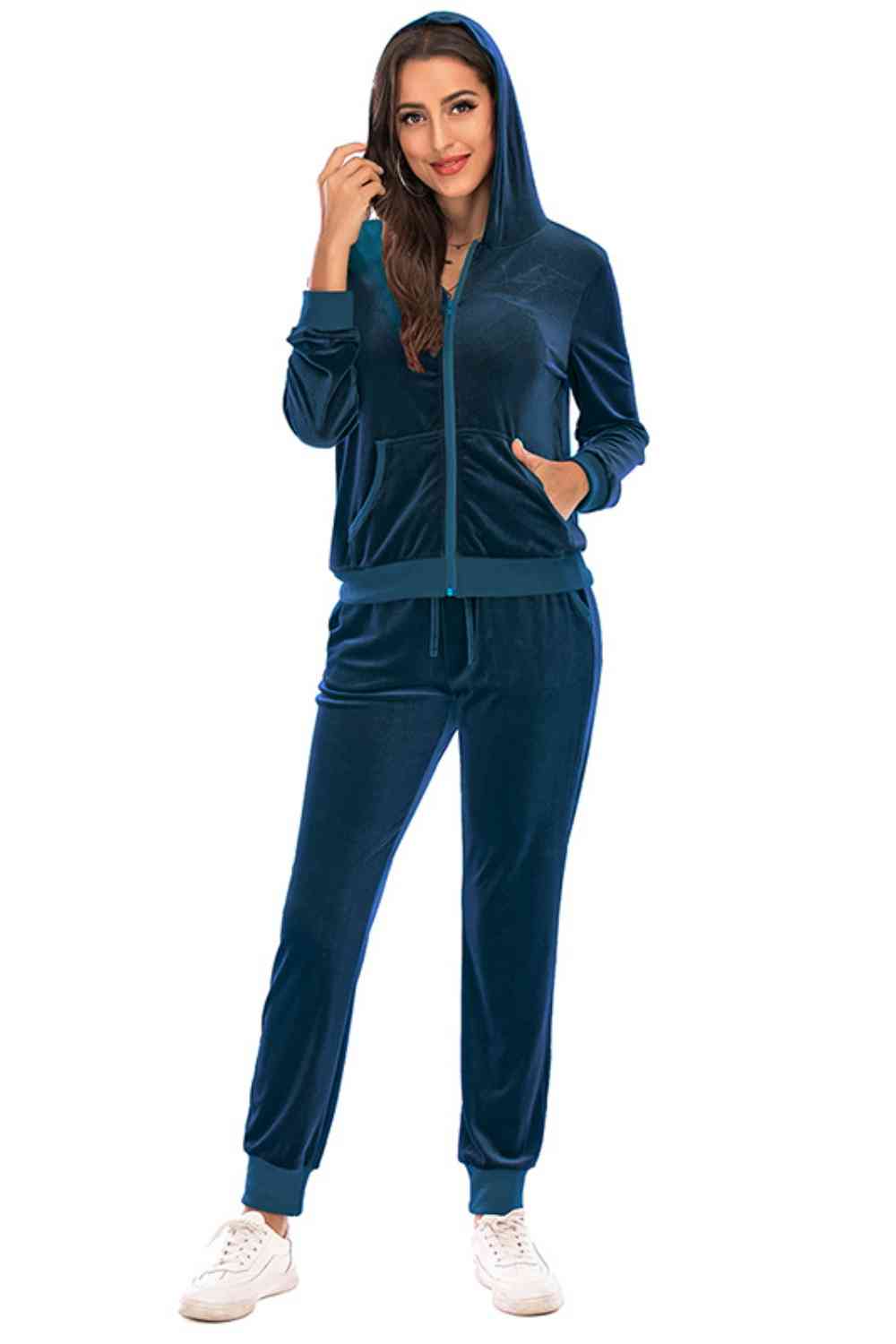 Zip-Up Pants Set