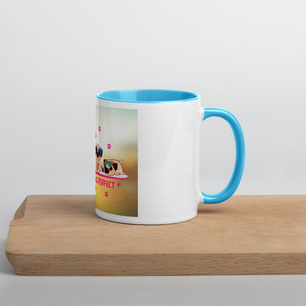 Yellow happy pet lover Mug with Color Inside - Everything Perfect
