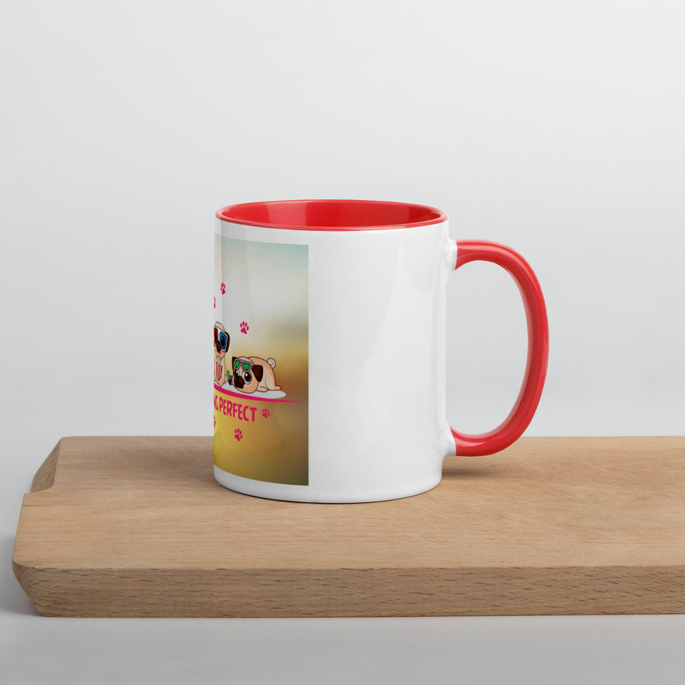 Yellow happy pet lover Mug with Color Inside - Everything Perfect