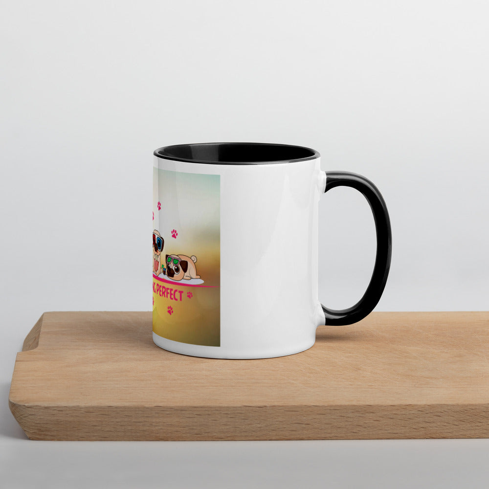Yellow happy pet lover Mug with Color Inside - Everything Perfect