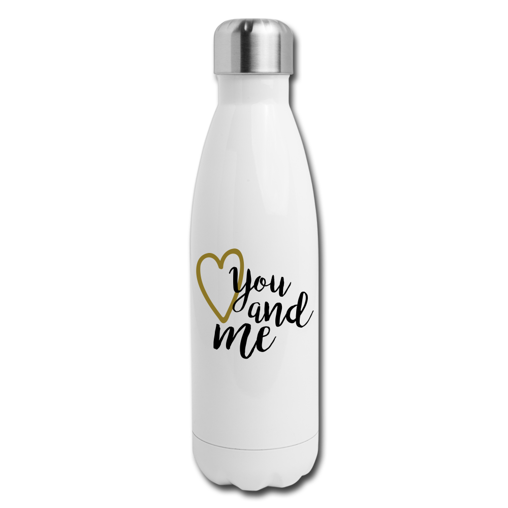 Insulated Stainless Steel Water Bottle - white