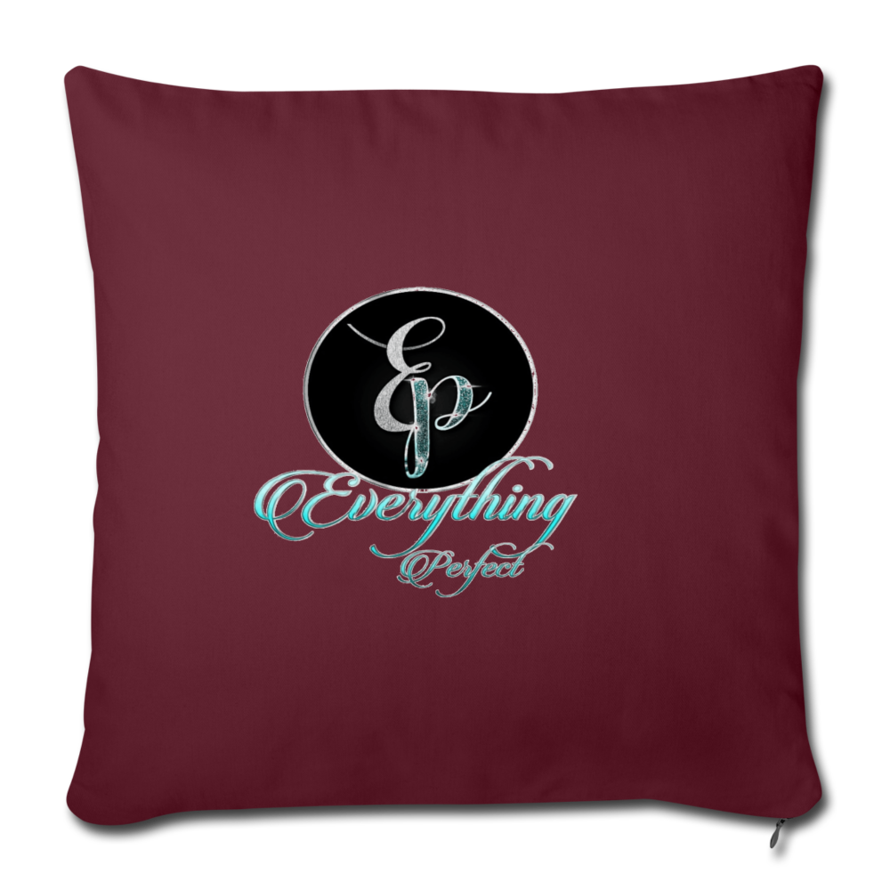 Throw Pillow Cover 18” x 18” - burgundy