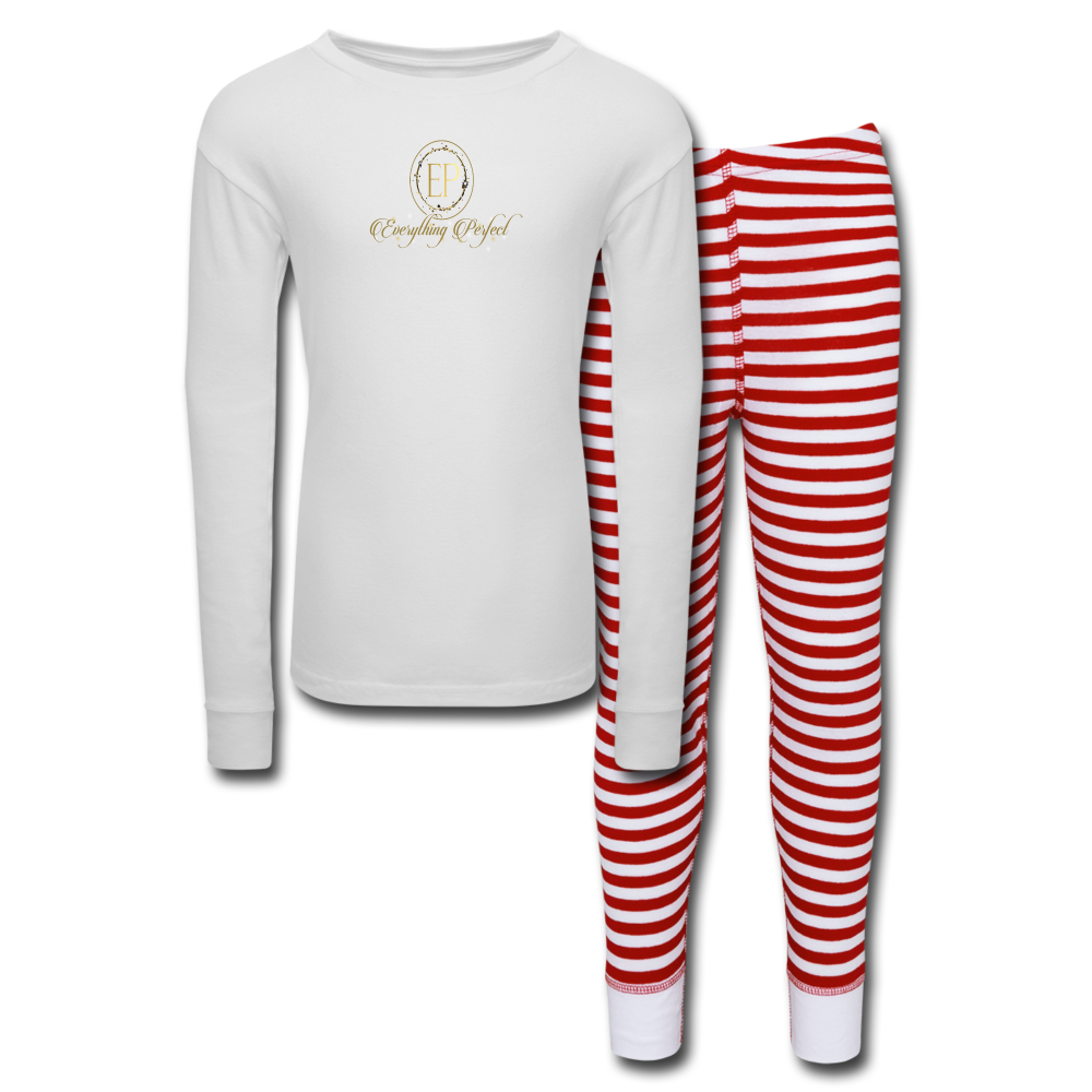 Kids’ Pajama Set - white/red stripe