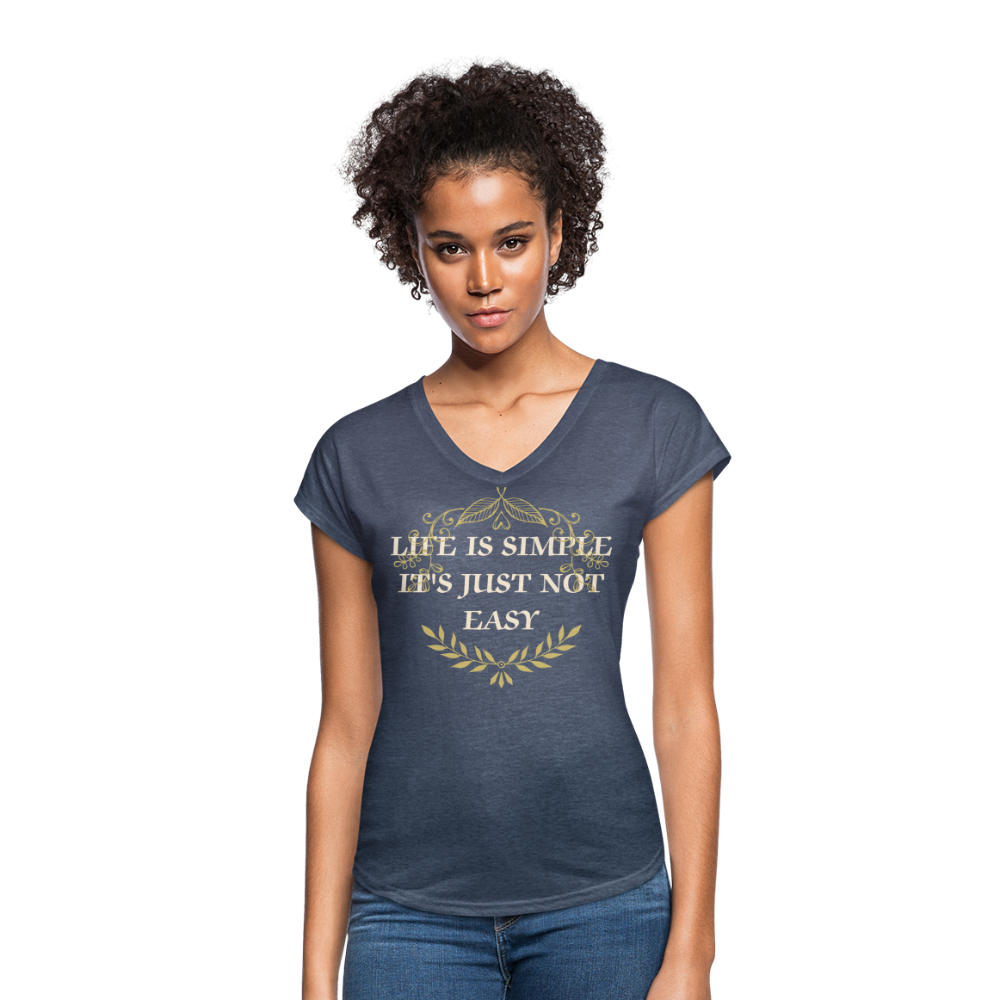 Tri-Blend V-Neck T-Shirt - navy heather