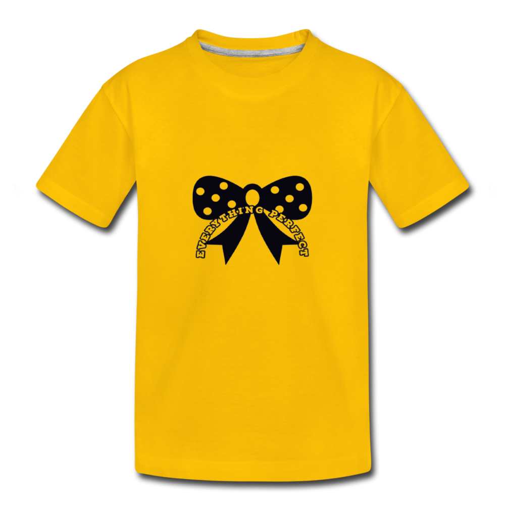 Kids' Bow T-Shirt - sun yellow