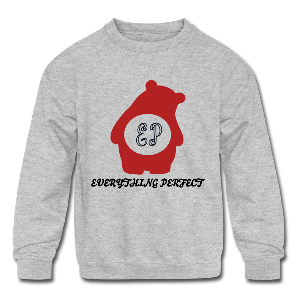 Youth Bear EP Crewneck Sweatshirt - heather gray