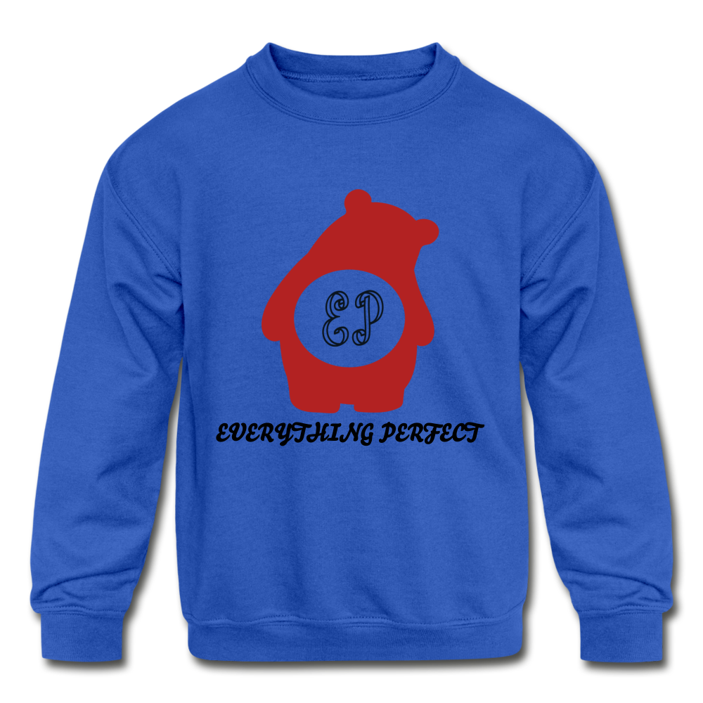 Youth Bear EP Crewneck Sweatshirt - royal blue