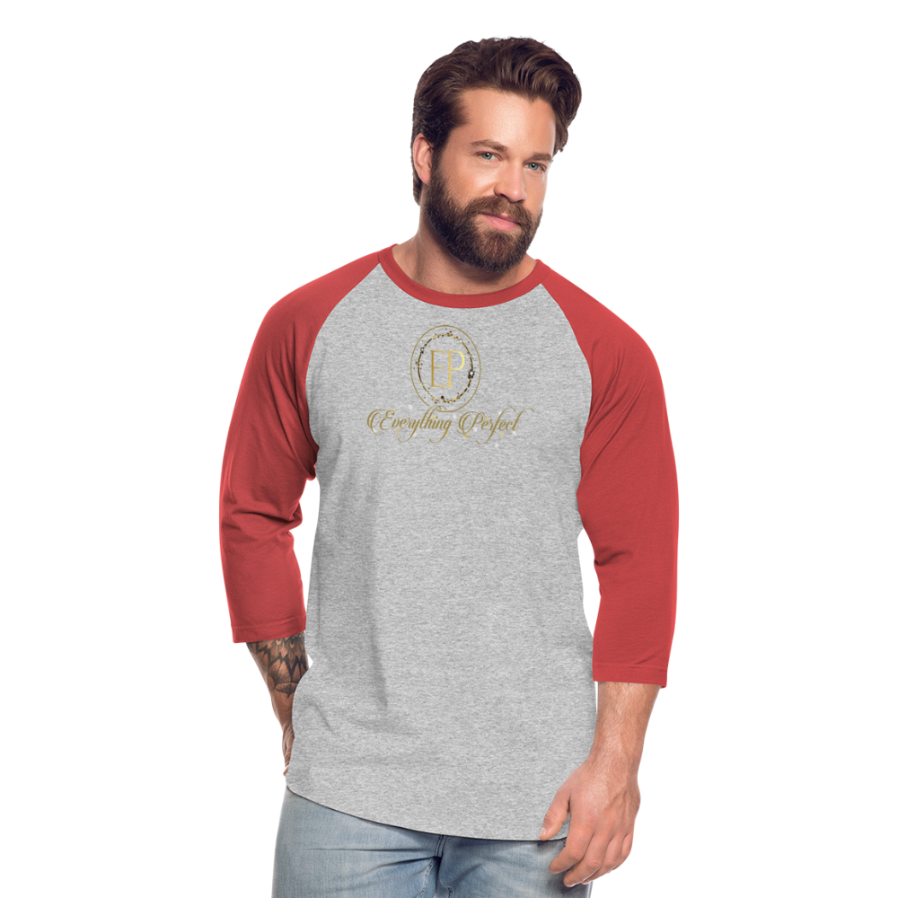 EP Raglan T-Shirt - heather gray/red