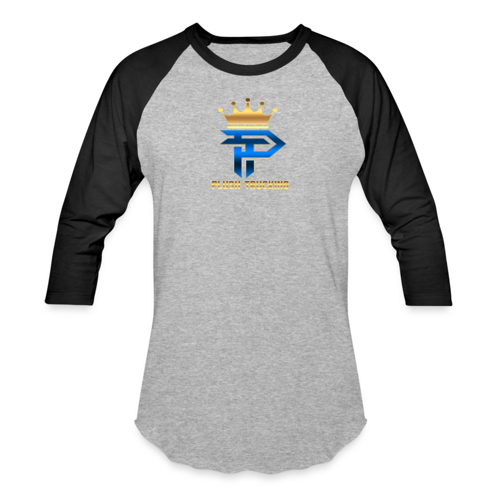 Plush Baseball T-Shirt - heather gray/black