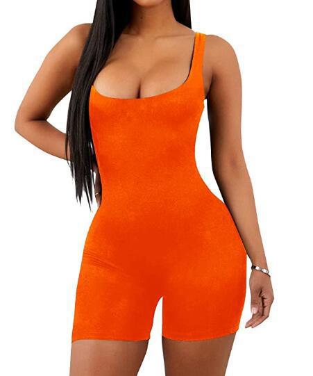 Fashion  Ladies Solid Color One-piece Shorts