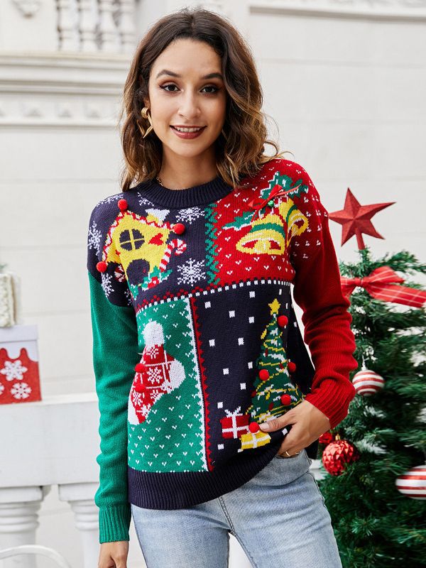 Ladies Christmas Tree Snowflake Sweaters