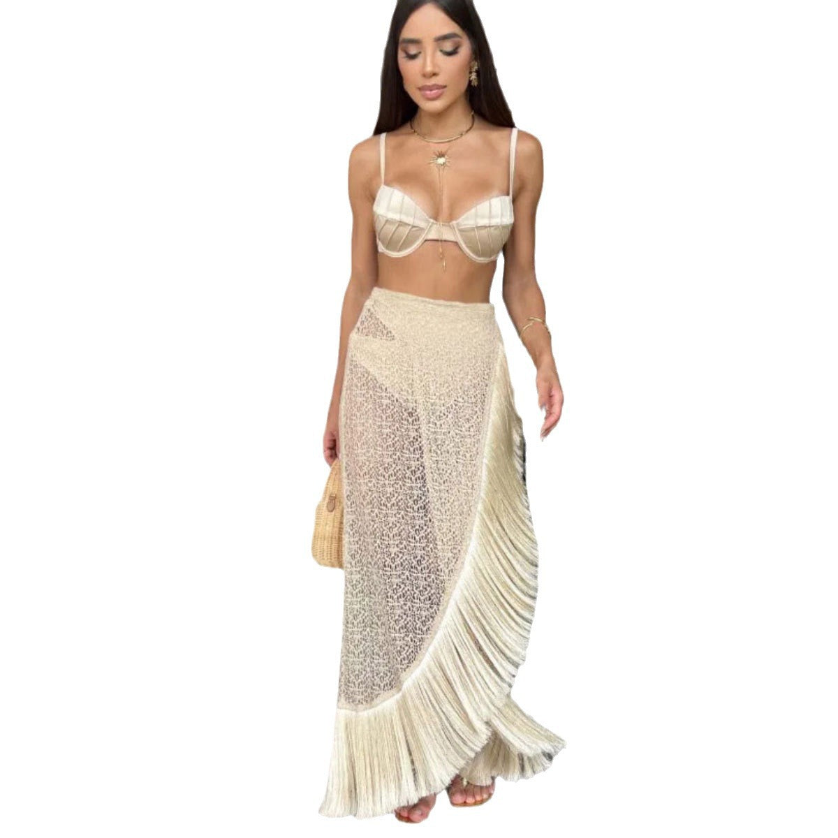 Ladies Tassel Split Three-piece beach wear