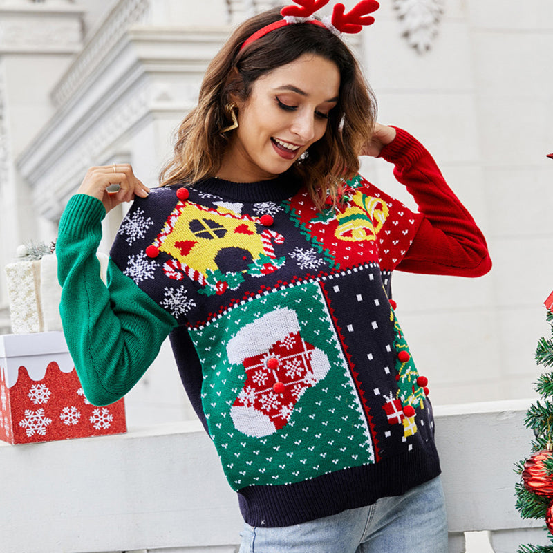 Ladies Christmas Tree Snowflake Sweaters