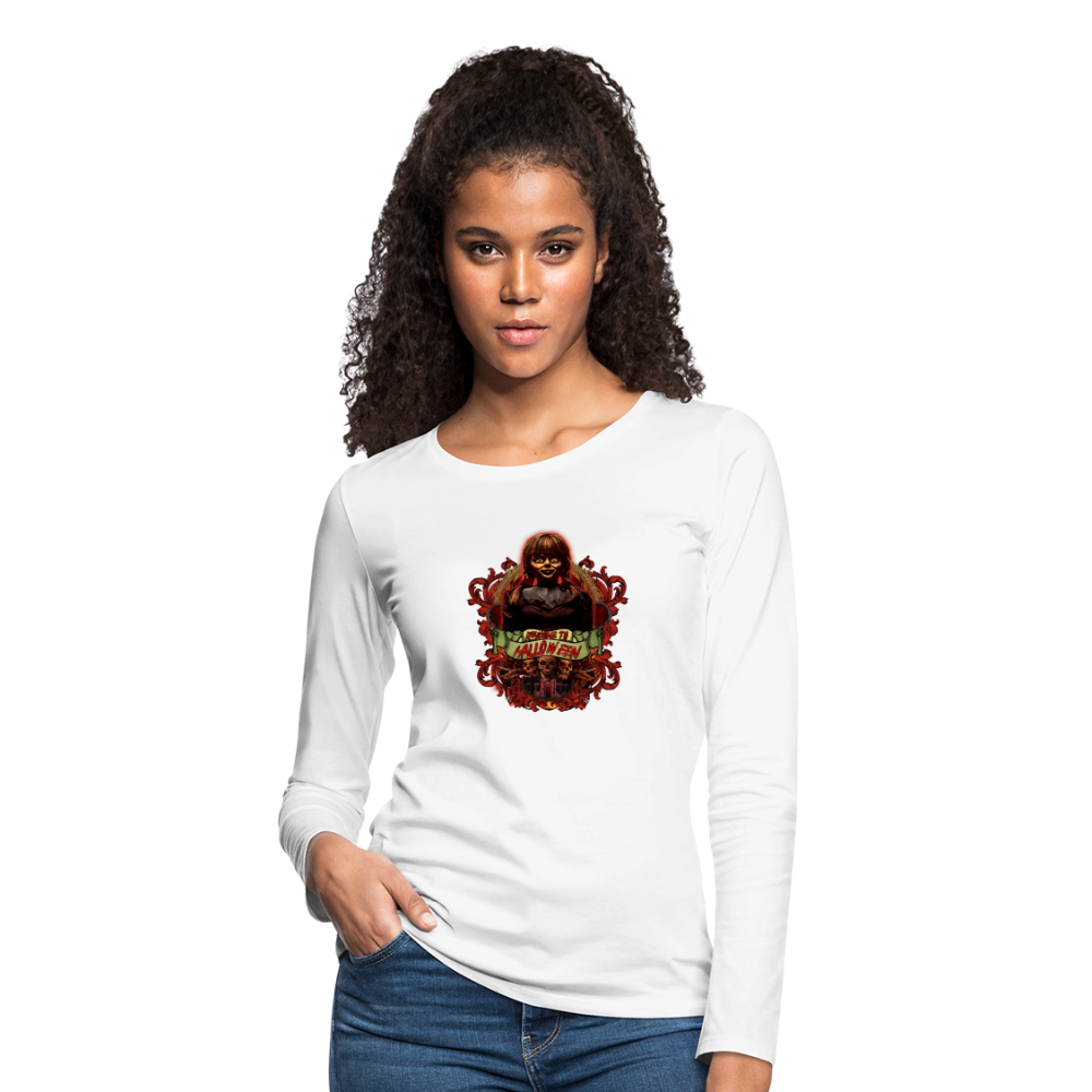 Women's Horror Long Sleeve T-Shirt - white