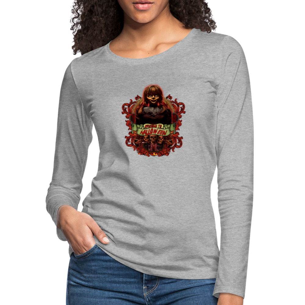 Women's Horror Long Sleeve T-Shirt - heather gray