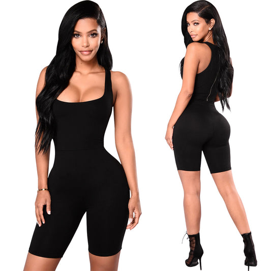 Sexy diva Solid Sleeveless Bodysuit