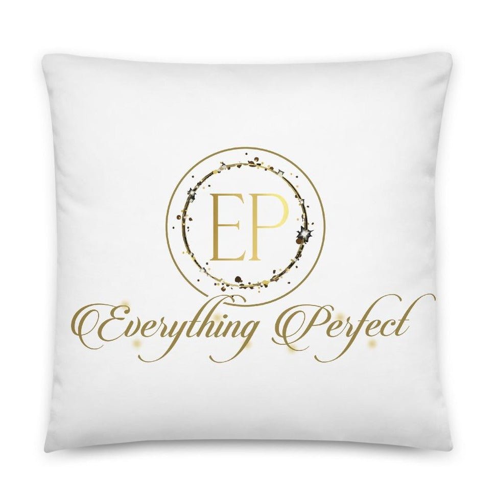 Gold and white pillow - Everything Perfect