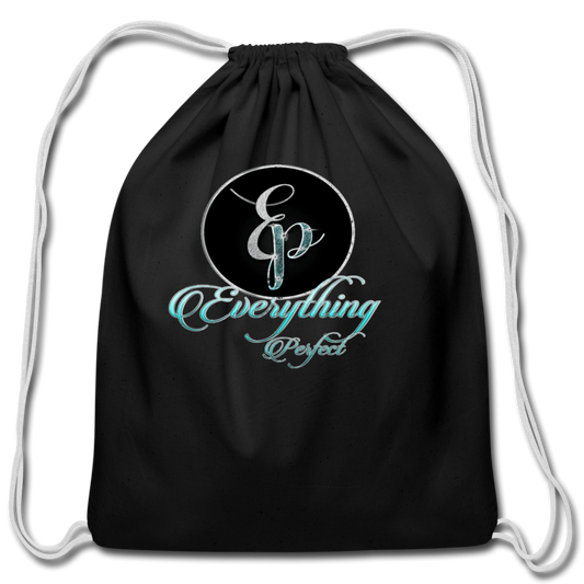 Cotton Drawstring Bag - black