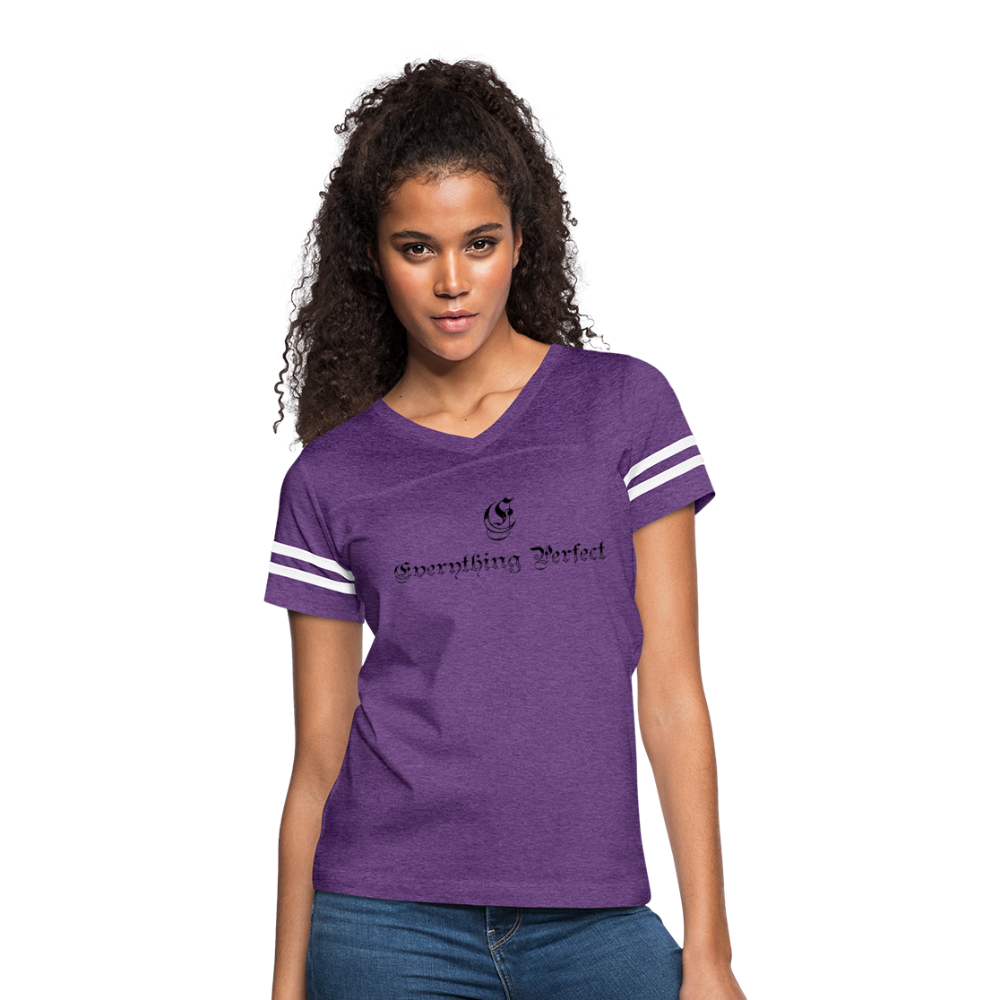 Women’s Vintage Sport T-Shirt - vintage purple/white