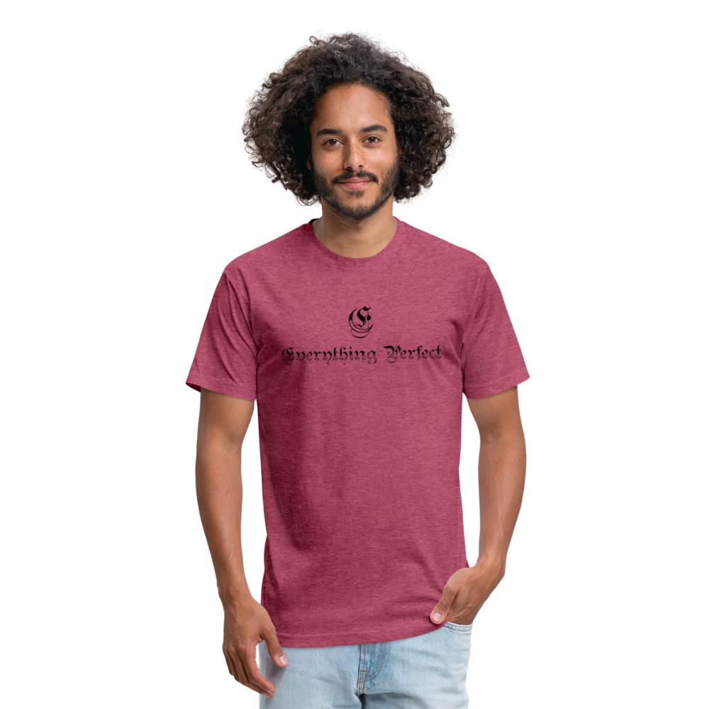 Fitted Cotton - heather burgundy