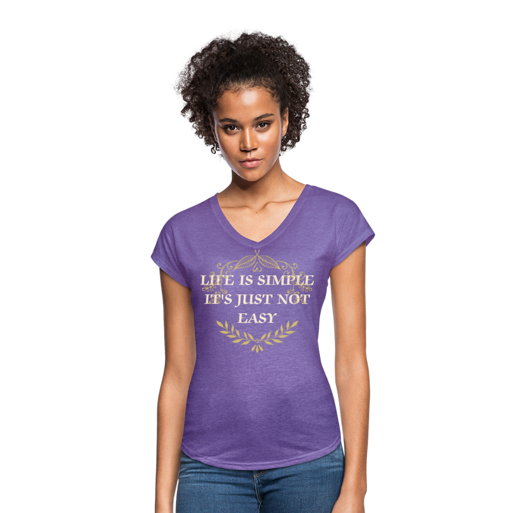 Tri-Blend V-Neck T-Shirt - purple heather